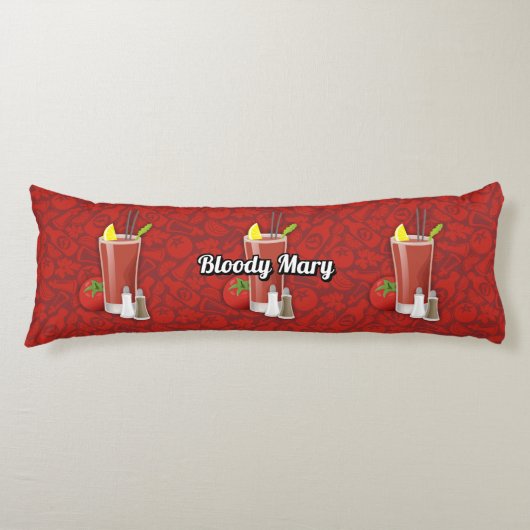 Bloody Mary Cocktail Lichaamskussen (Voorkant)