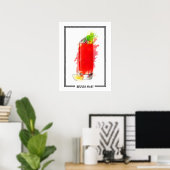 Bloody Mary Cocktail Marker Sketch Poster (Thuiskantoor)