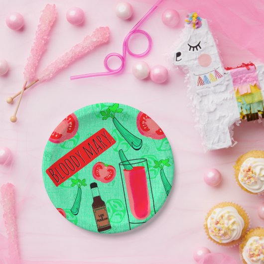 Bloody Mary Cocktail Party Borden Papieren Bordje (Feest)