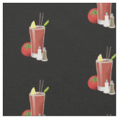 Bloody Mary Cocktail Pattern Stof (Close Up)