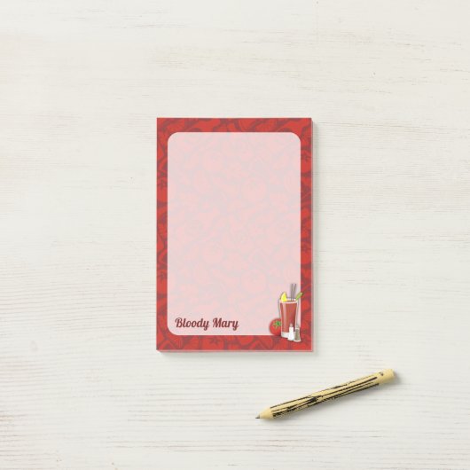 Bloody Mary Cocktail Post-it® Notes (Op bureau)