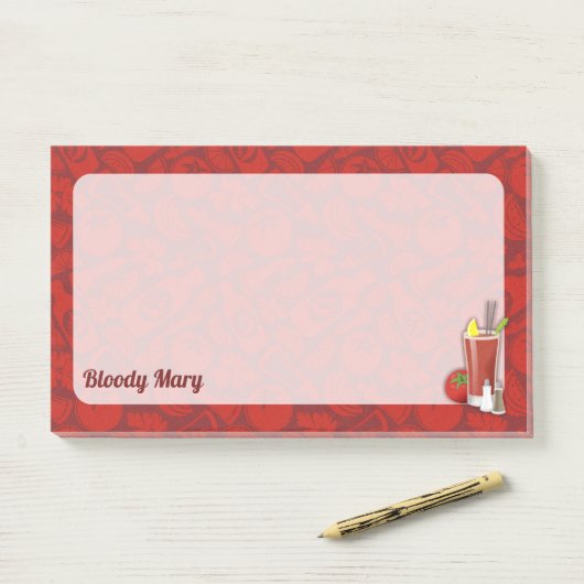 Bloody Mary Cocktail Post-it® Notes (Op bureau)