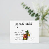 Bloody Mary Cocktail Recipe Briefkaart (Staand voorkant)