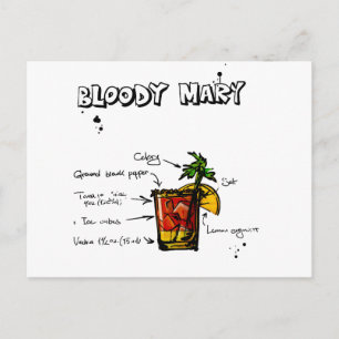 Bloody Mary Cocktail Recipe Briefkaart