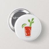Bloody Mary Cocktail Ronde Button 5,7 Cm (Voorkant /achterkant)