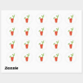 Bloody Mary Cocktail Ronde Sticker (Vel)