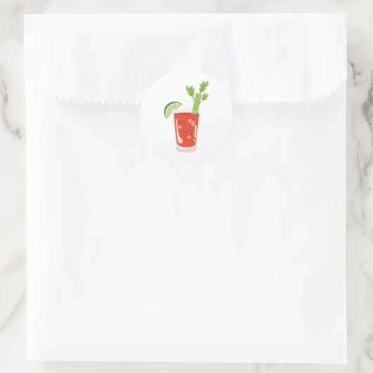 Bloody Mary Cocktail Ronde Sticker (Tas)