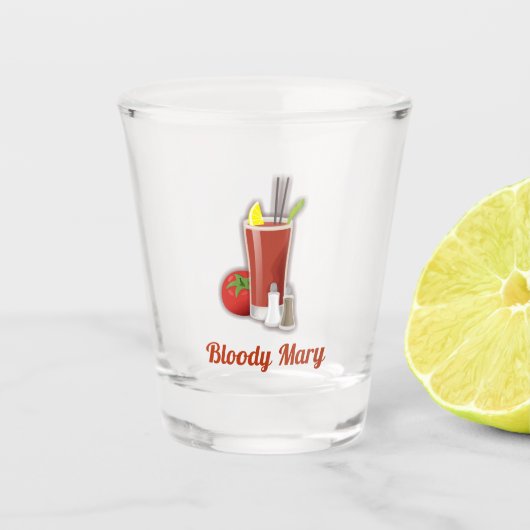 Bloody Mary Cocktail Shot Glas (Voorkant)