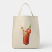 Bloody Mary Cocktail Tote Bag (Achterkant)