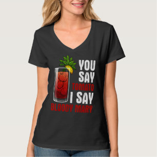 Bloody Mary Design Mannen Vrouwen Mix Vodka Drink T-shirt