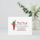 Bloody Mary Drink Recipe Briefkaart (Staand voorkant)