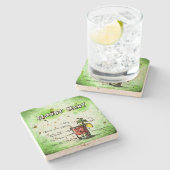 Bloody Mary Drink Recipe Stenen Onderzetter (Zijkant)