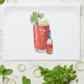 Bloody Mary en hete saus Theedoek (Gevouwen)