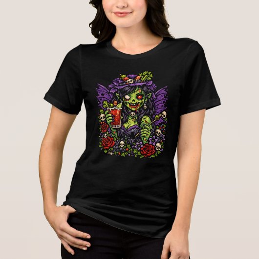 Bloody Mary Fee Tri-Blend Shirt (Voorkant)