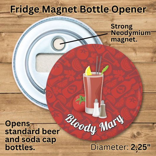 Bloody Mary Flesopener Button Flesopener