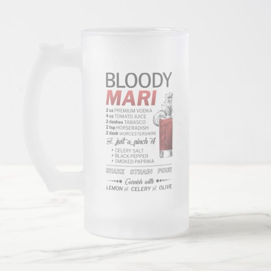 Bloody Mary Frosted Mok - 16 oz (Links)