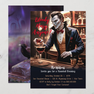 Bloody Mary Iemand? Vampire Halloween Kaart