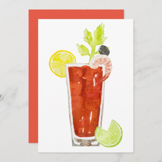 Bloody Mary Invitations Kaart (Voorkant / Achterkant)