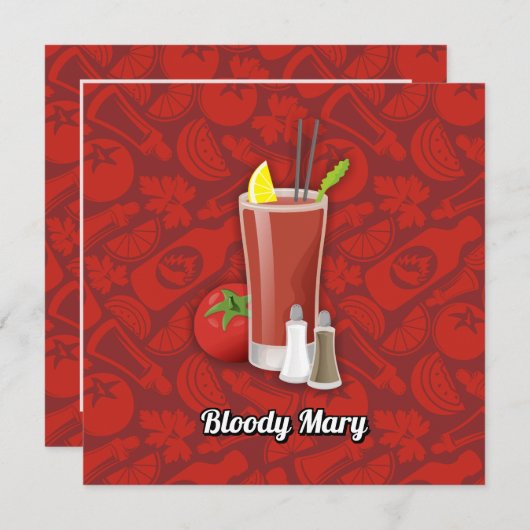 Bloody Mary Kaart (Voorkant / Achterkant)