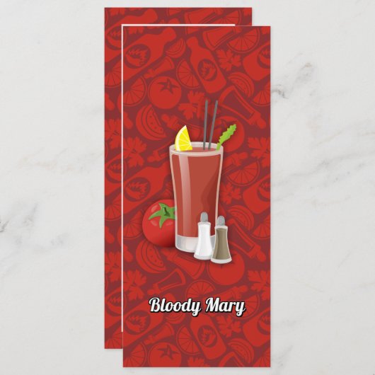 Bloody Mary Kaart (Voorkant / Achterkant)