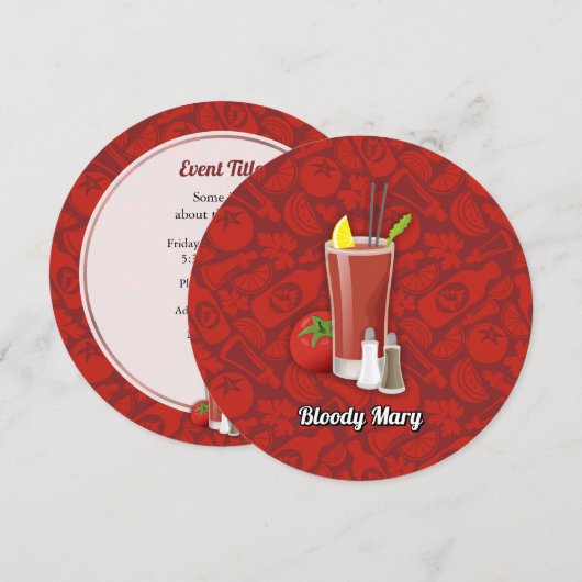 Bloody Mary Kaart (Voorkant / Achterkant)