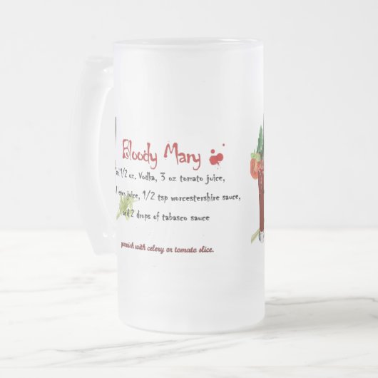 Bloody Mary Matglas Bierpul (Voorkant links)