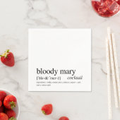 Bloody Mary Modern Quote Black Typography Cocktail Servet (Insitu)