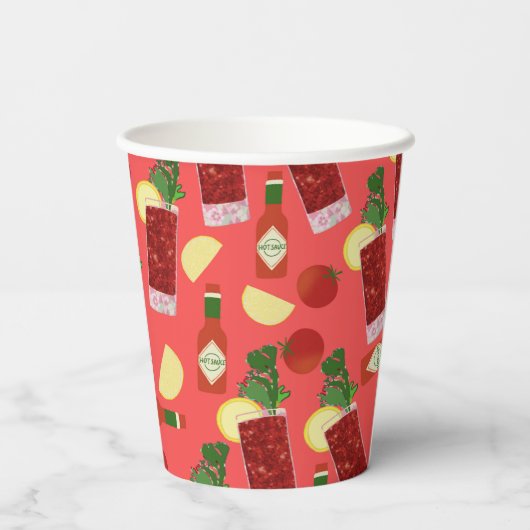Bloody Mary Papieren Bekers (Achterkant)