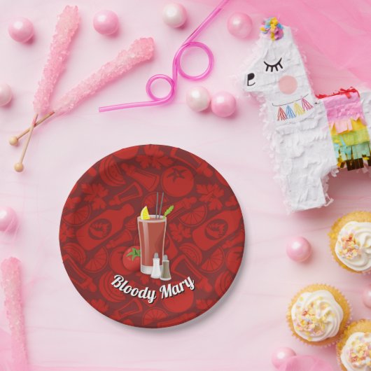 Bloody Mary Papieren Bordje (Feest)