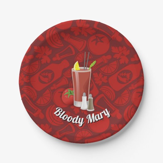 Bloody Mary Papieren Bordje (Voorkant)