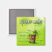Bloody Mary Recept - Cocktailgeschenk Magneet (Voorkant / Achterkant)