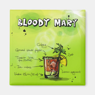 Bloody Mary Recept - Cocktailgeschenk Magneet