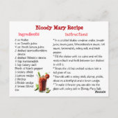 Bloody Mary Recept Kaart (Achterkant)