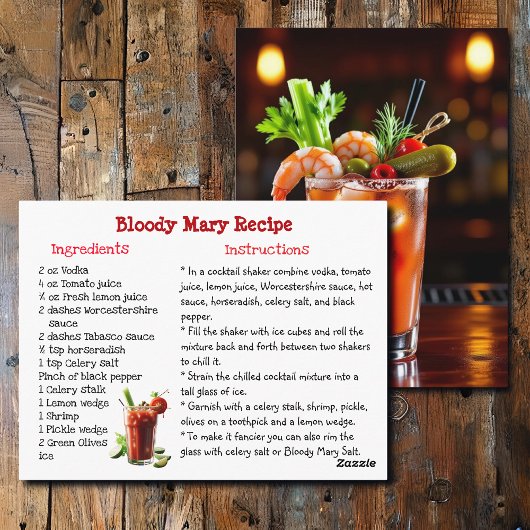 Bloody Mary Recept Kaart