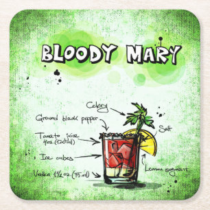 Bloody Mary recept Kartonnen Onderzetters