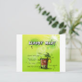Bloody Mary Recipe Briefkaart (Staand voorkant)