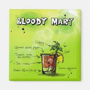 Bloody Mary Recipe - Cocktail Gift Magneet
