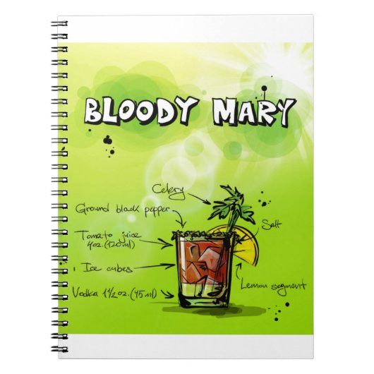 Bloody Mary Recipe Notitieboek (Voorkant)