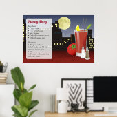 Bloody Mary Recipe Poster (Thuiskantoor)