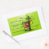 Bloody Mary Recipe Rechthoekige Sticker (Envelop)
