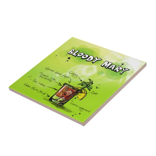 Bloody Mary Recipe Tegeltje (Zijkant)