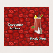 Bloody Mary Recipe Visitekaartje (Buitenkant ongevouwen)