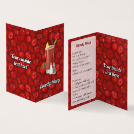 Bloody Mary Recipe Visitekaartje