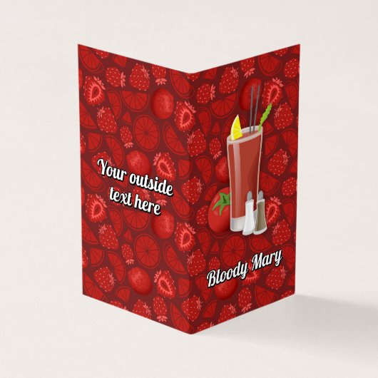 Bloody Mary Recipe Visitekaartje (Buitenkant)