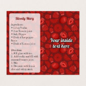Bloody Mary Recipe Visitekaartje (Binnenkant ongevouwen)