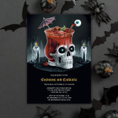 Bloody Mary Skull Kostuums & Cocktails Halloween Kaart