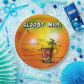 Bloody Mary-Tangerine Background Paper-Bord Papieren Bordje (Feest)