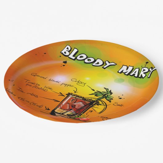 Bloody Mary-Tangerine Background Paper-Bord Papieren Bordje (Gekanteld)