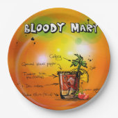 Bloody Mary-Tangerine Background Paper-Bord Papieren Bordje (Voorkant)