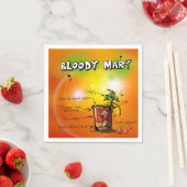 Bloody Mary-Tangerine Background Paper Napkin Servet (Insitu)